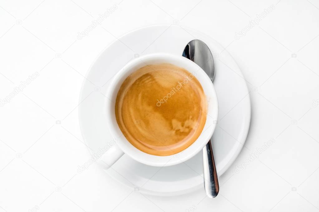 White cup of coffee