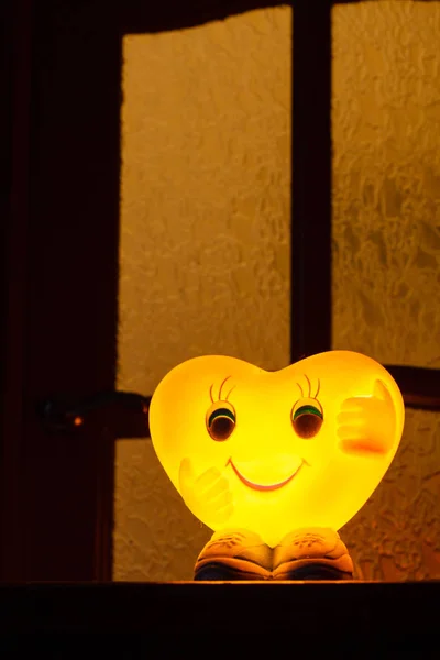 Happy heart lamp — Stock Photo, Image