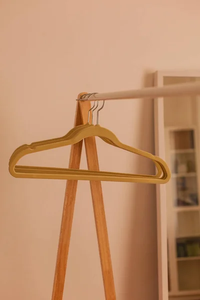 Wooden clothes hanger — Stock Photo, Image