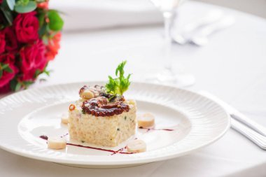 lezzetli deniz ürünleri risotto 