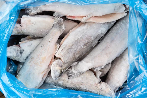 시장에 냉동된 생선 — 스톡 사진