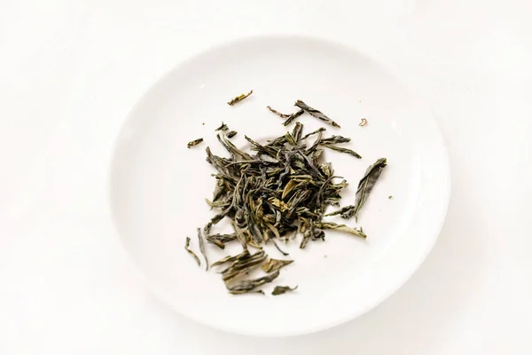 Green tea leaves — Stock Photo, Image