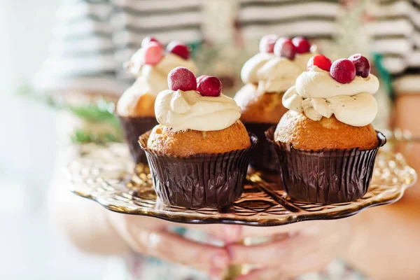 Deliziosi cupcake di Natale — Foto Stock