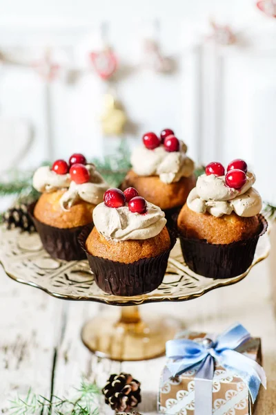 Délicieux cupcakes de Noël — Photo