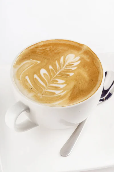 Kopp varm cappuccino — Stockfoto