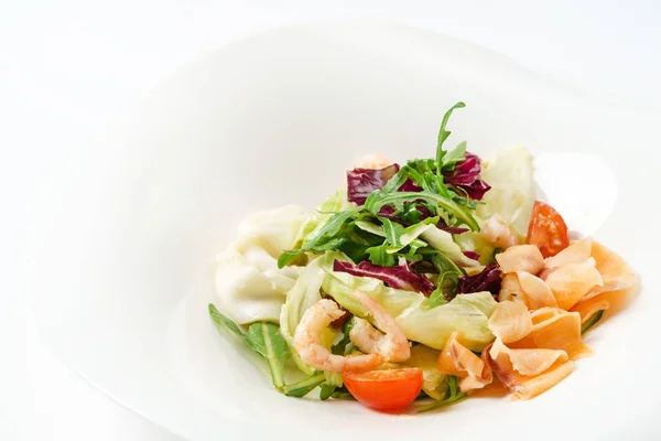 Seafood salad with arugula — Stock Photo, Image