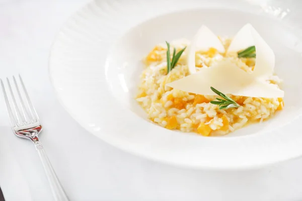 Leckeres Kürbisrisotto — Stockfoto