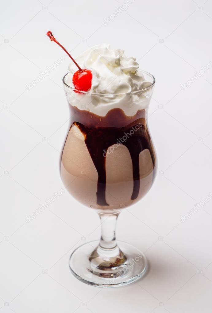 Chocolate milkshake drink 