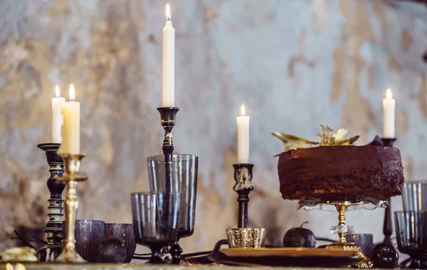 Cenário de mesa de Natal — Fotografia de Stock