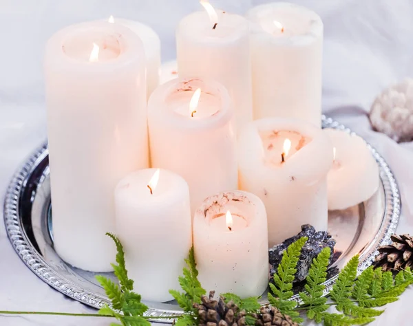 Nozze candele festive — Foto Stock