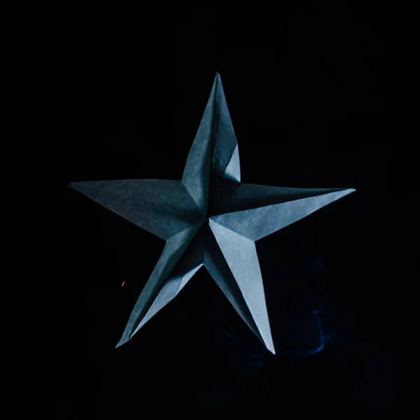 Dark paper star — Stock Photo, Image