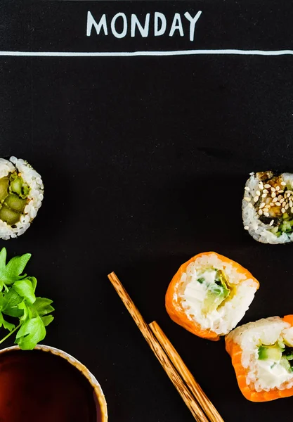 Pyszne sushi obiad — Zdjęcie stockowe