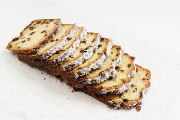 Sliced Christmas cake — Stock Photo, Image