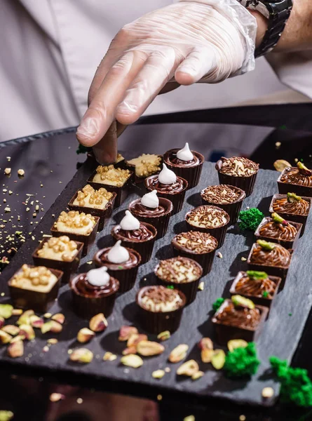 Farklı çikolata tatlılar — Stok fotoğraf