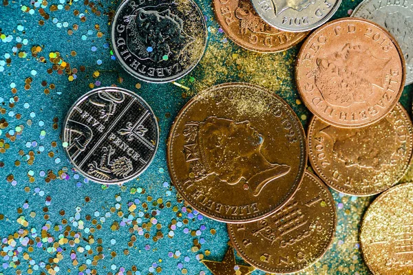 Different English coins — Stock Photo, Image