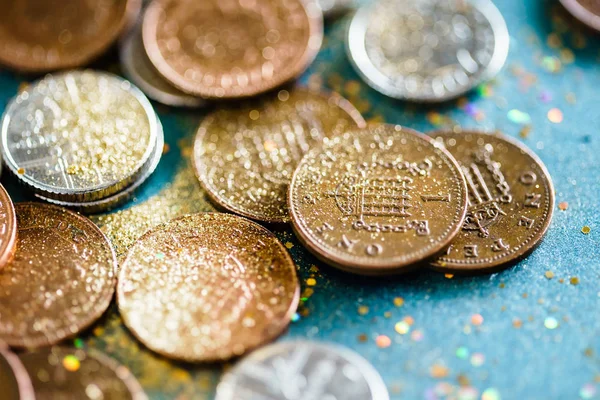 Different English coins — Stock Photo, Image