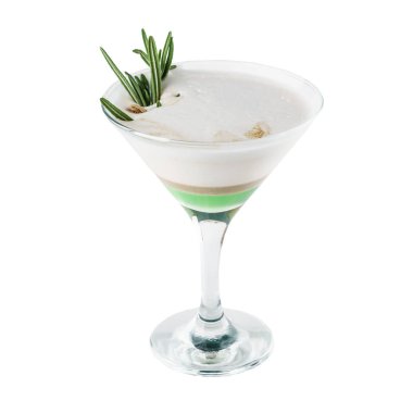 Beyaz arka planda kokteyl