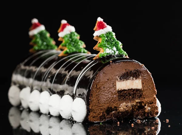 Chrismtas yule log — Fotografie, imagine de stoc