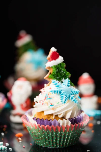 Brillanti cupcake di Natale — Foto Stock