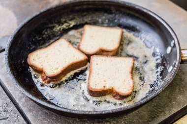 tost yağı ile Fransız  