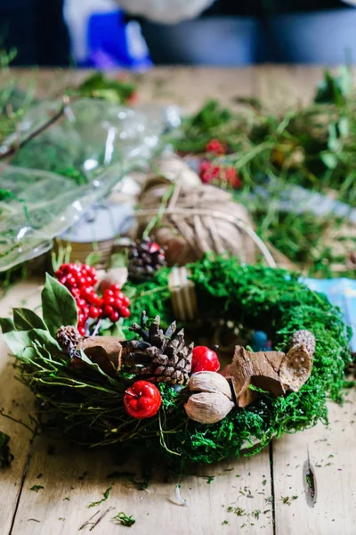 Türkranz zu Weihnachten — Stockfoto