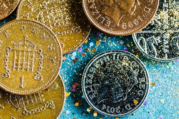 Різних англійських монет — стокове фото