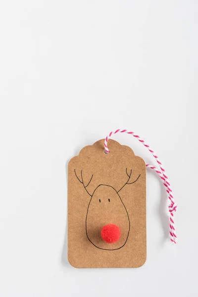 Noel hediye kartı etiketi — Stok fotoğraf