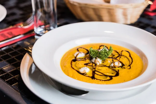 Deliciosa sopa de calabaza — Foto de Stock