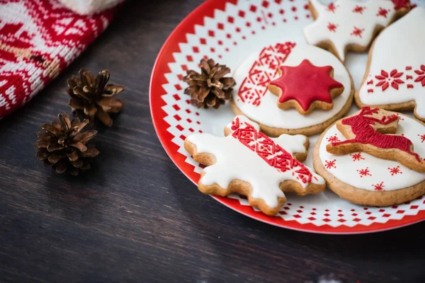 Biscotti di pan di zenzero di Natale — Foto Stock