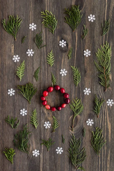 Rustikaler weihnachtlicher Hintergrund — Stockfoto