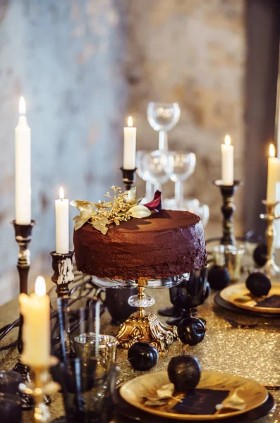 Cenário de mesa de Natal — Fotografia de Stock