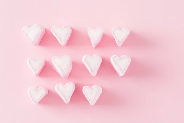 Heart shaped marshmallows — Stock Photo, Image