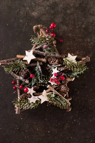 Star Christmas wreath — Stock Photo, Image