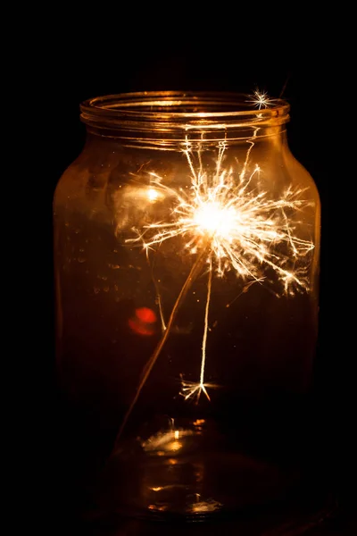 New Year party sparkler — Stock Photo, Image