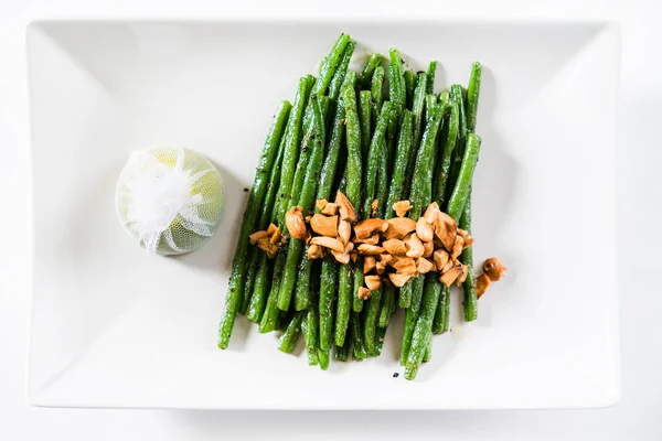 Roasted green beans — Stock Photo, Image