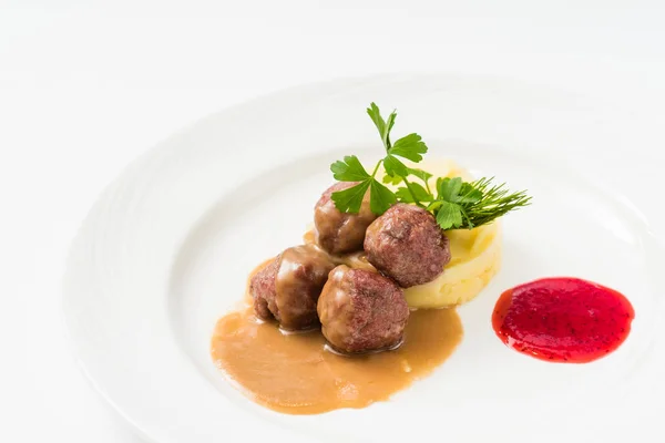 Polpette svedesi fatte in casa — Foto Stock