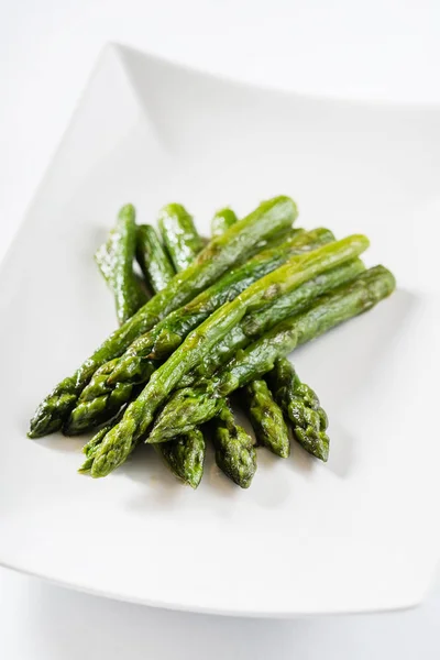 Green roasted asparagus Royalty Free Stock Images