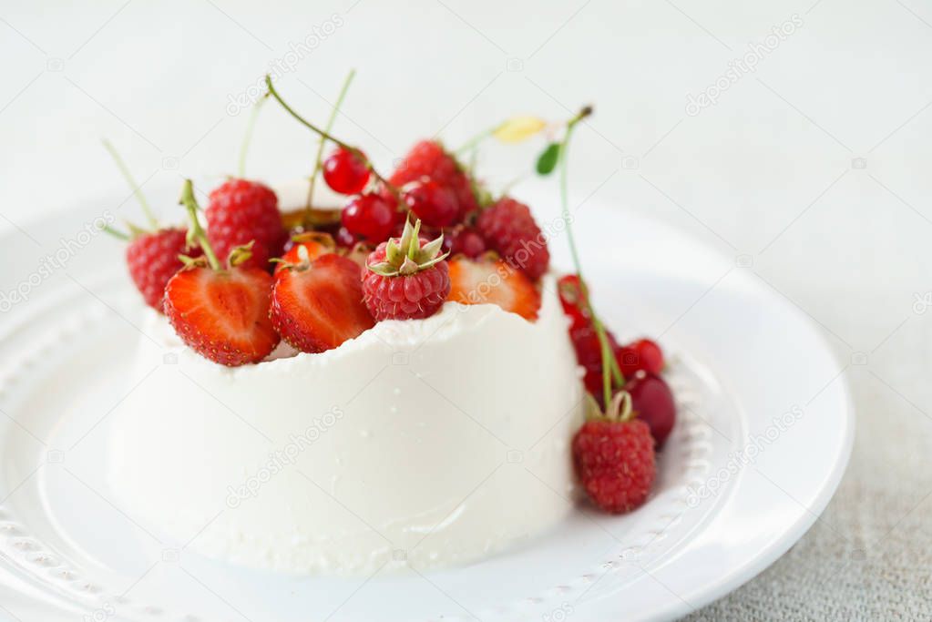 delicious dessert with berries