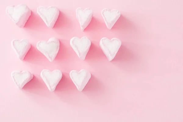 Kalp şekli marshmallow — Stok fotoğraf