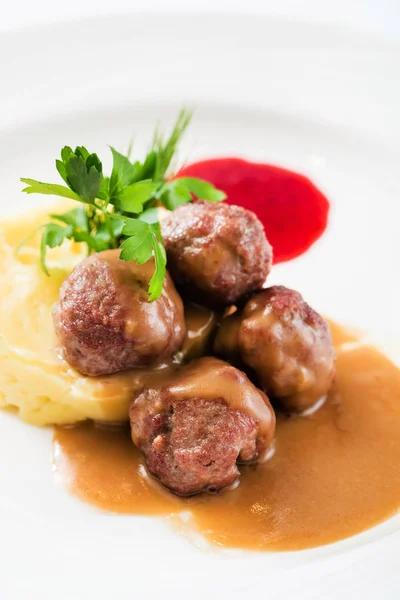 Homemade Swedish Meatballs — Stock Photo, Image