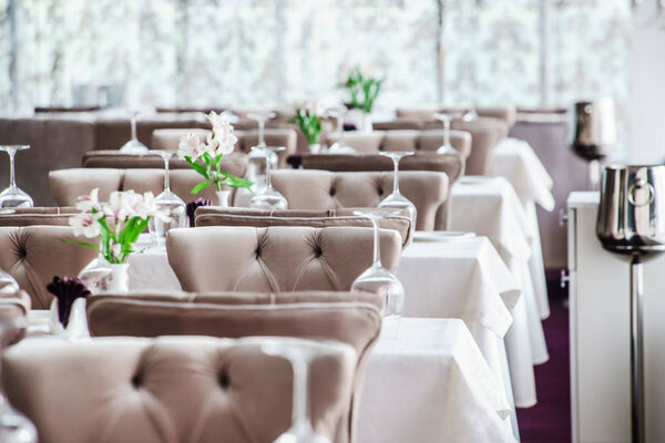 modern interior of restaurant