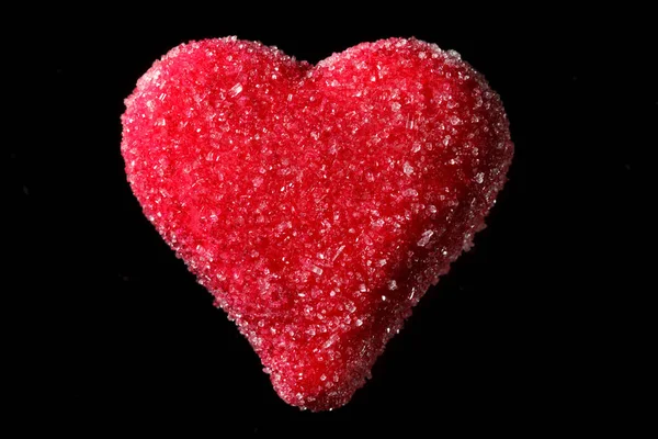 Červené srdce marcipán — Stock fotografie