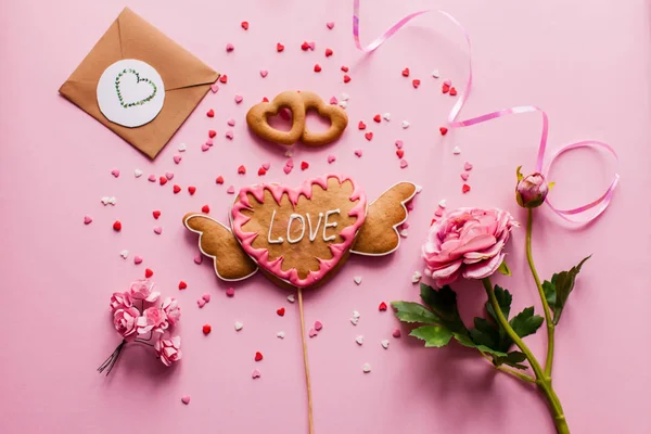 Ciasteczka na Walentynki — Zdjęcie stockowe