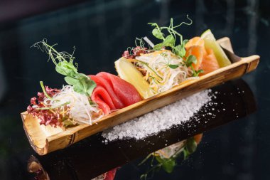 Bambu lezzetli sashimi
