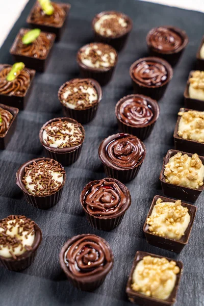 Dolci al cioccolato diversi — Foto Stock