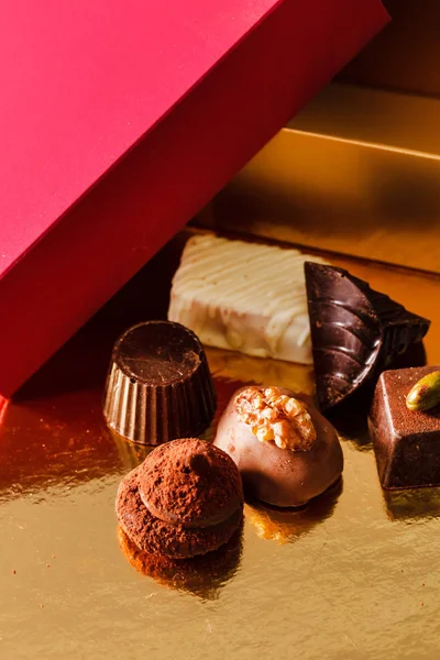 모듬된 초콜릿 상자 — 스톡 사진