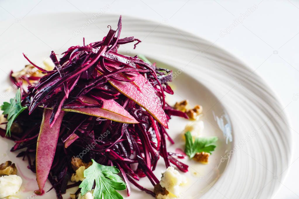 salad with red cabbage