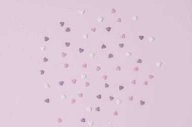 Sevgililer günü kartı şablonu ile şeker Kalpler