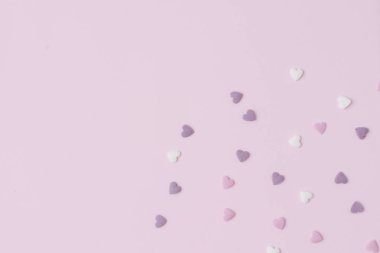 Sevgililer günü kartı şablonu ile şeker Kalpler