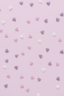 Sevgililer günü kartı şablonu ile şeker Kalpler